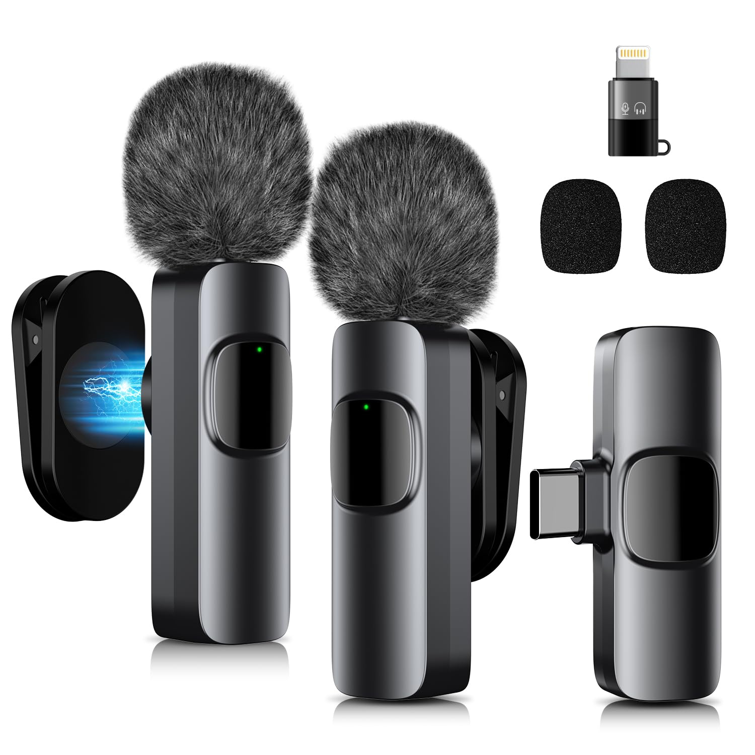 Amazon.com: MULBEVD Wireless Lavalier Microphone with Magnetic